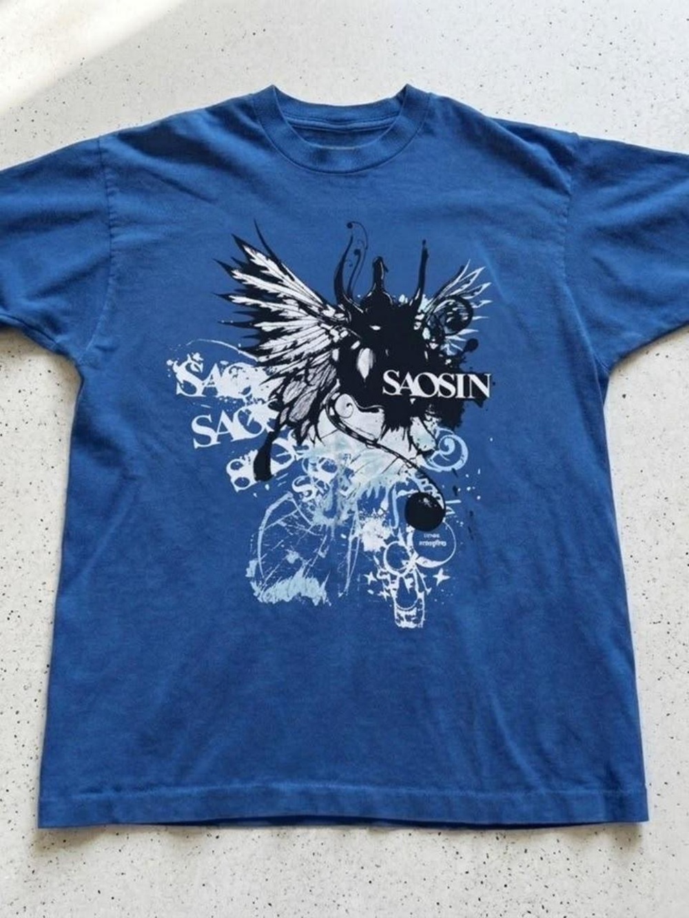 Gildan Blue Graphic Saosin Band Tee